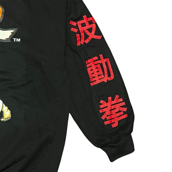 Street Fighter Ryu Hadouken Black Fleece Sweatshirt 2XL Licensed Retro 80s Japan - Picture 4 of 7